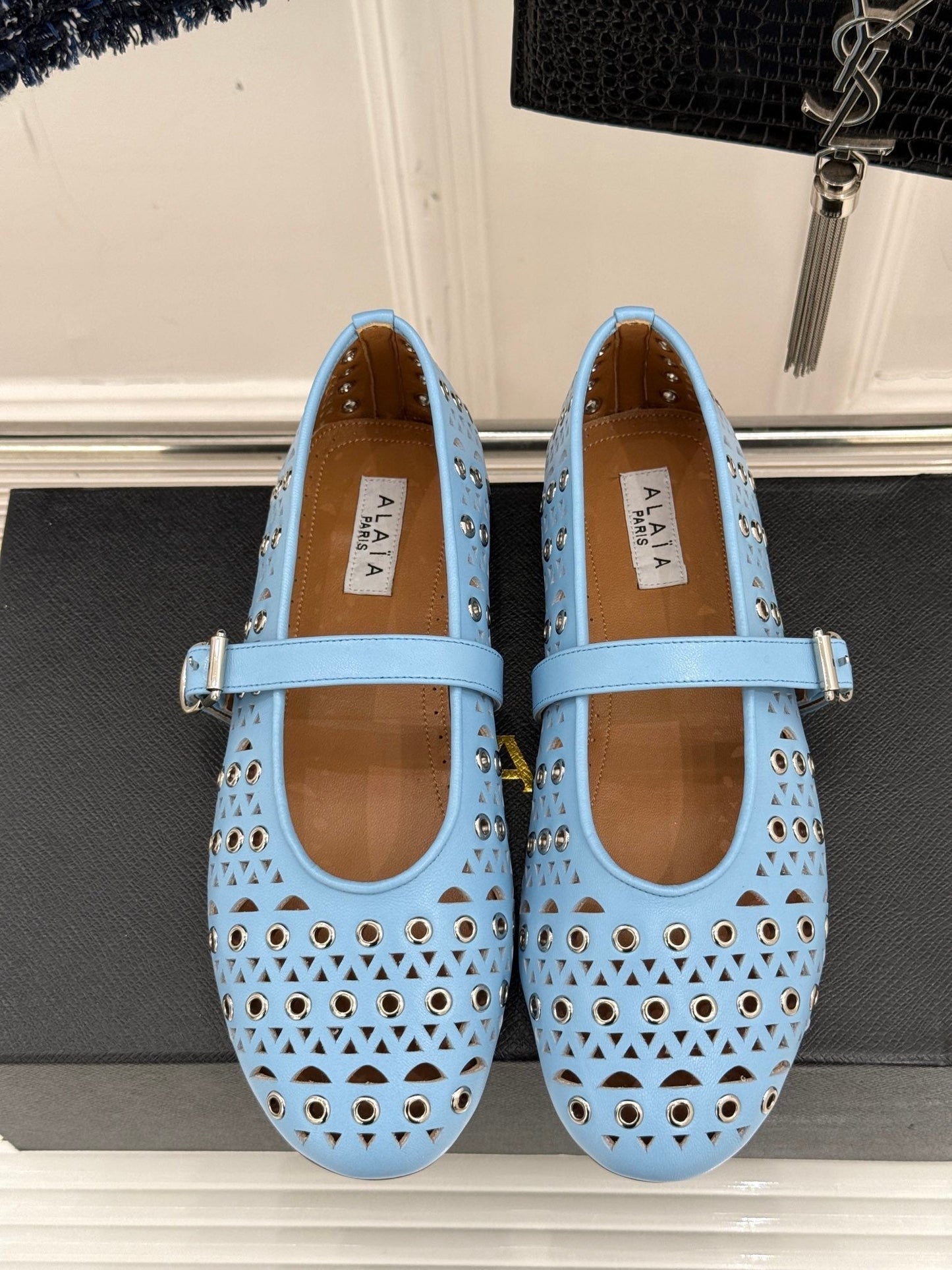 MARY JANE IN LIGHT BLUE CALFSKIN - 35