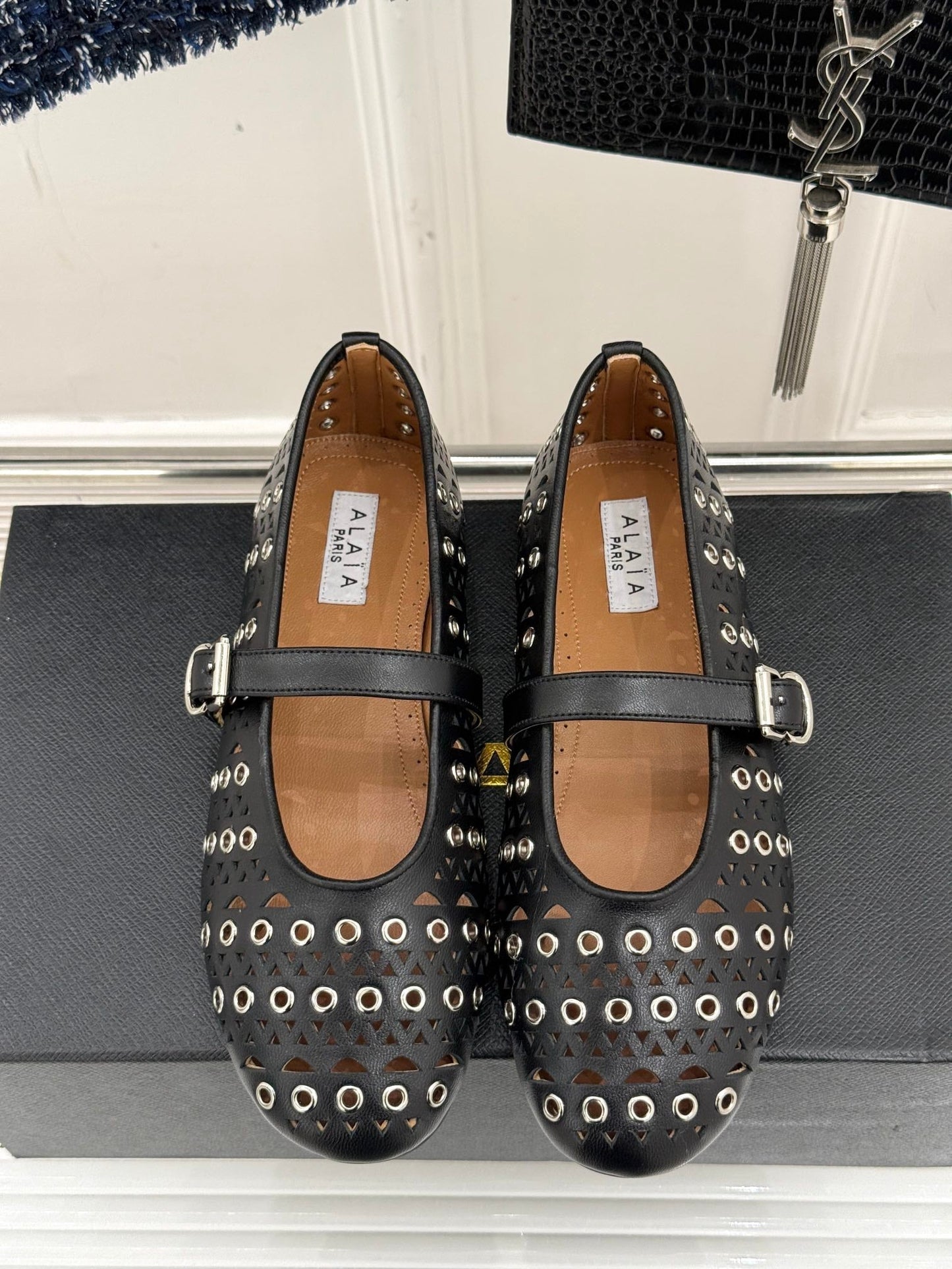 MARY JANE IN BLACK CALFSKIN - 35