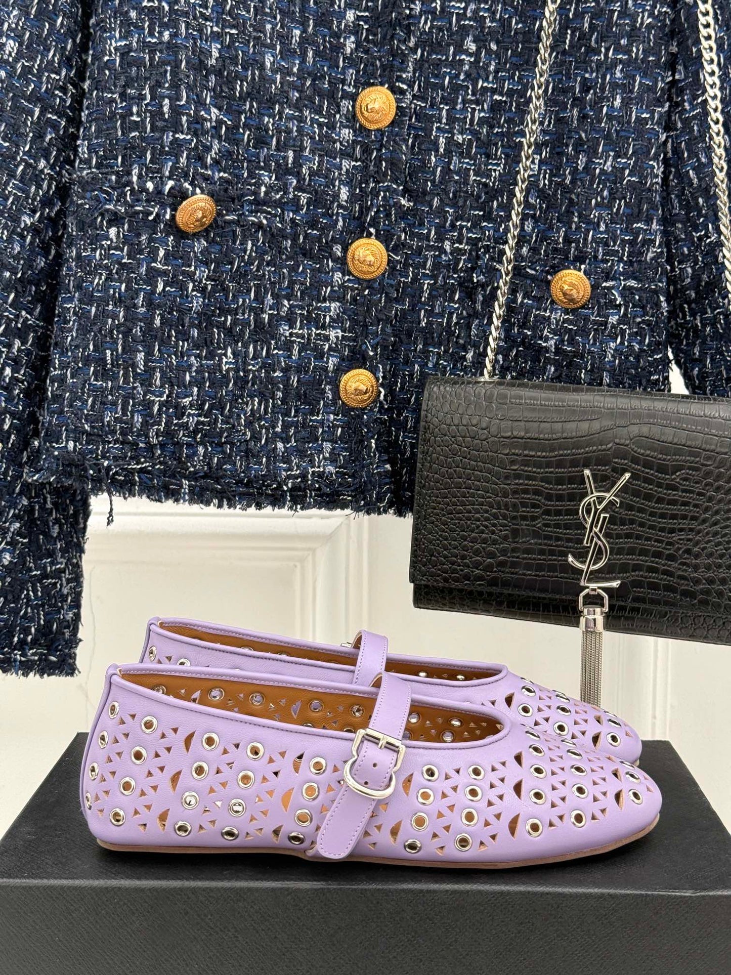 MARY JANE IN PASTEL GRAY CALFSKIN - 35