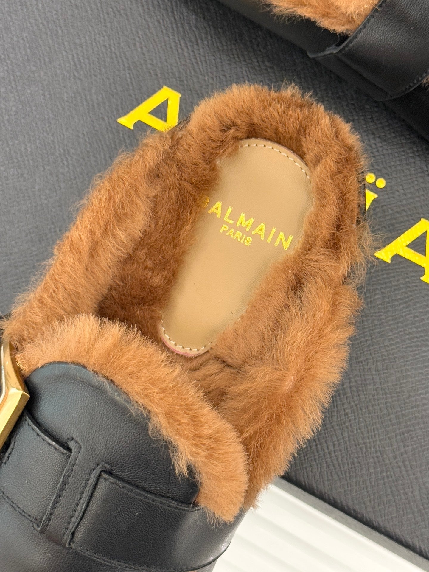 Мюлі BALMAIN 26S ANTHEM З ЧОРНОЇ ТЕЛЯЧОЇ ШКІРИ