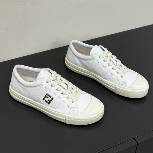 FF TRAINER SNEAKER IN WHITE CALFSKIN - 35