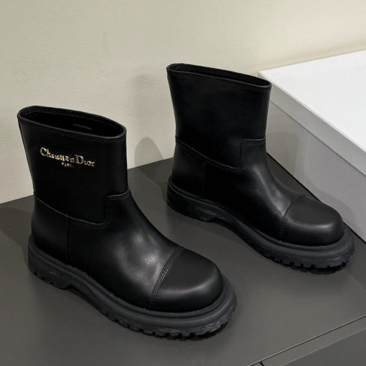 D-TOWN ANKLE BOOTS IN BLACK CALFSKIN - 35