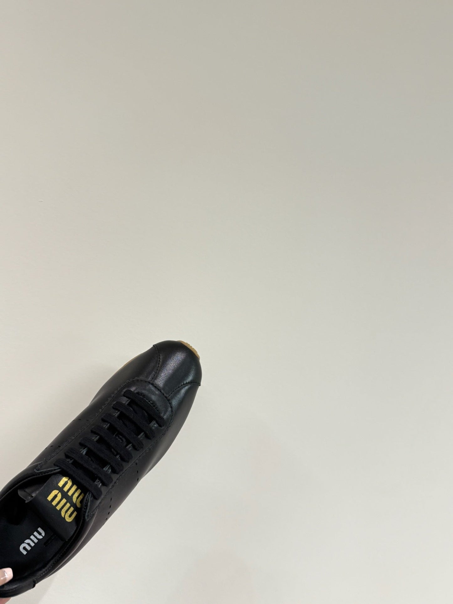 PLUME NAPPA SNEAKERS IN BLACK LAMBSKIN - 35