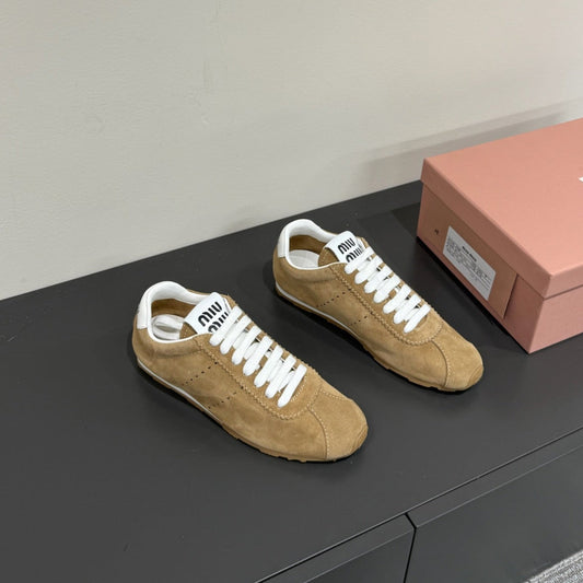 PLUME SUEDE SNEAKERS EARTH BROWN - 35