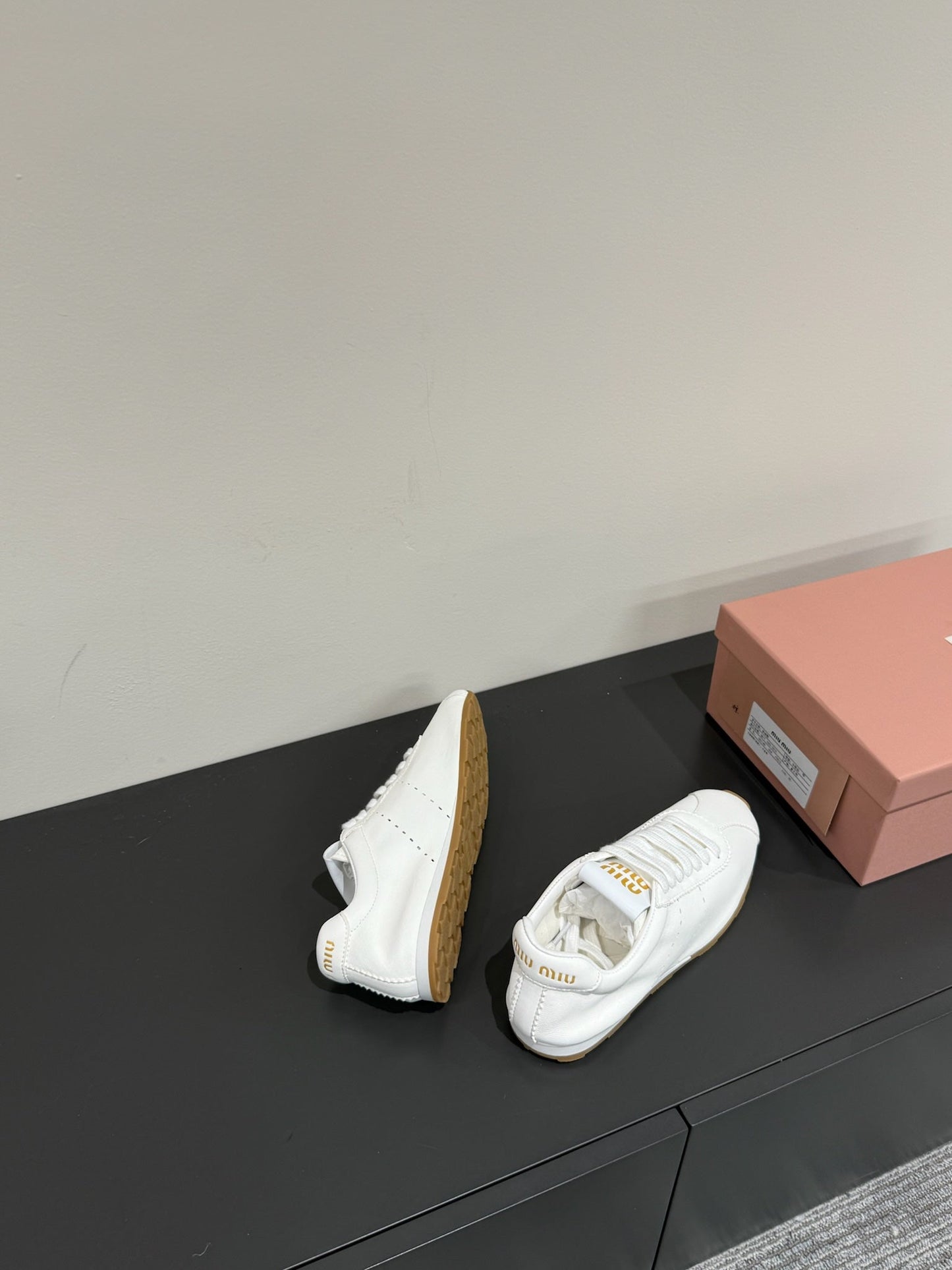 PLUME NAPPA SNEAKERS IN WHITE LAMBSKIN - 35
