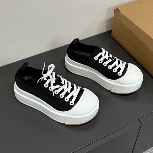 VULCAN PLATFORM SNEAKER IN BLACK CANVAS - 35