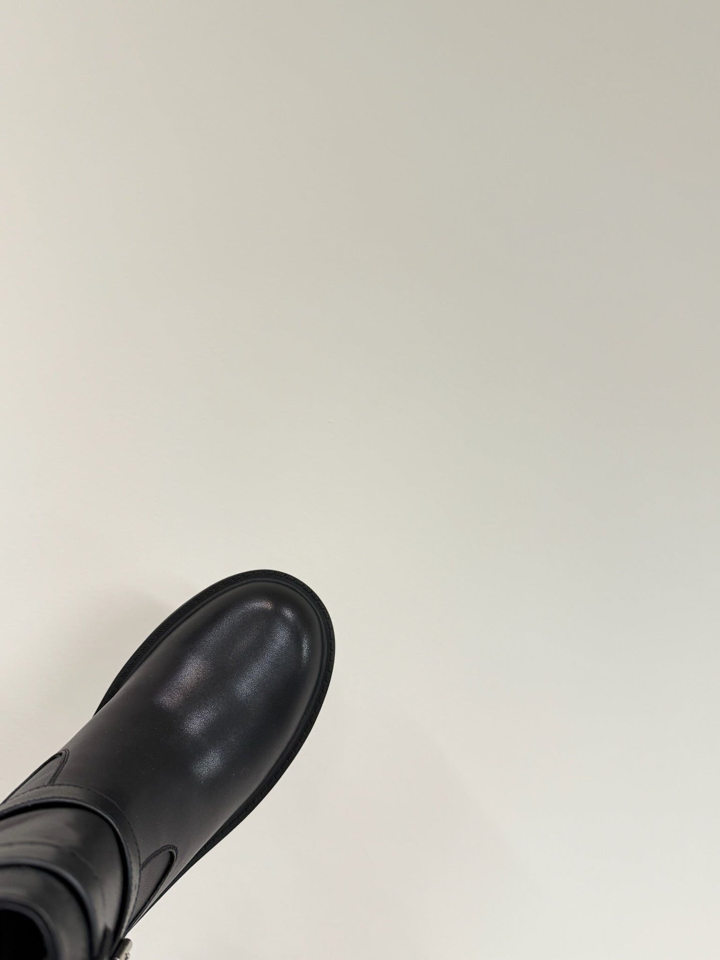 MAJOR ANKLE BOOT BLACK CALFSKIN WITH SHEARLING WOOL LINING - 35