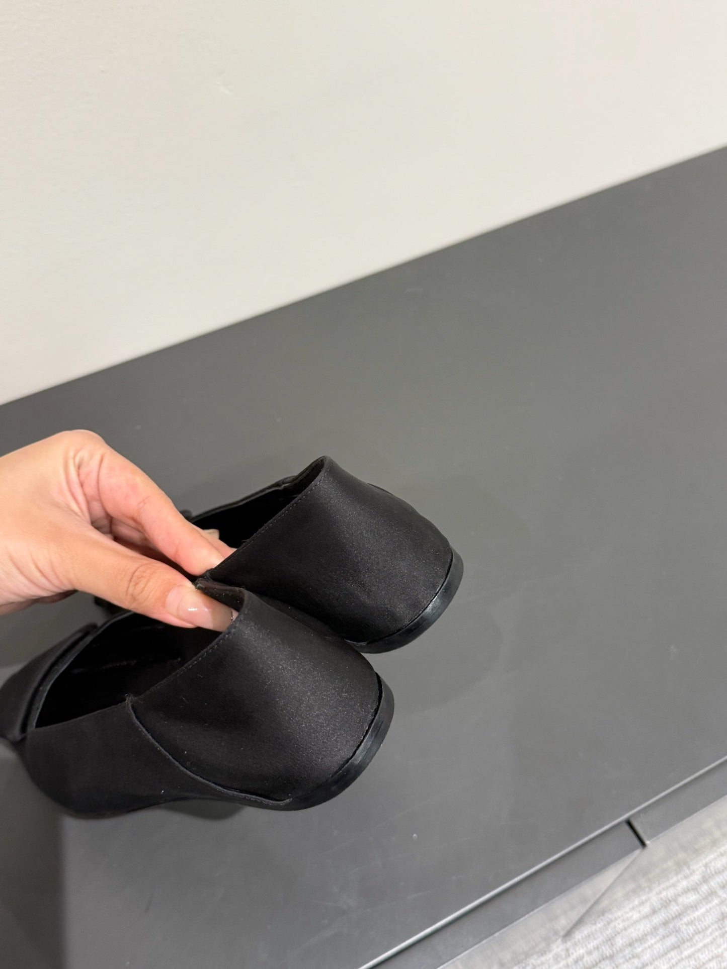 POPPY BALLET FLATS IN BLACK SILK - 35