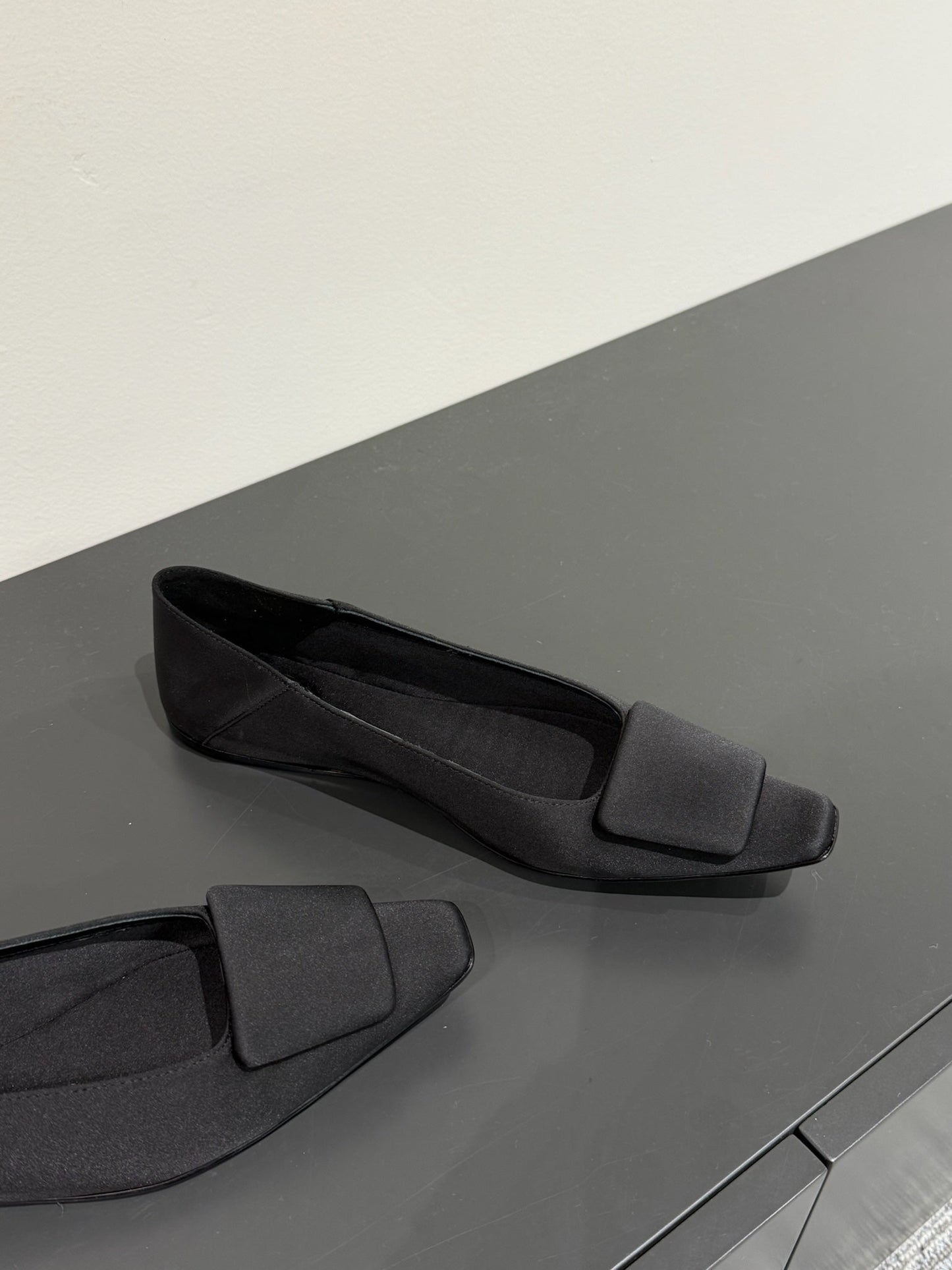 POPPY BALLET FLATS IN BLACK SILK - 35