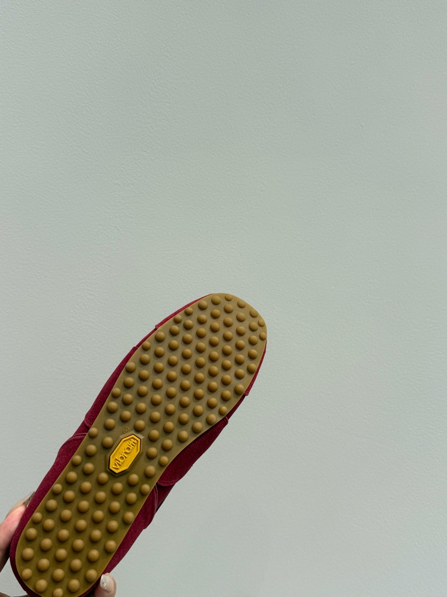 LACE-UP SNEAKER IN RED SUEDE - 35