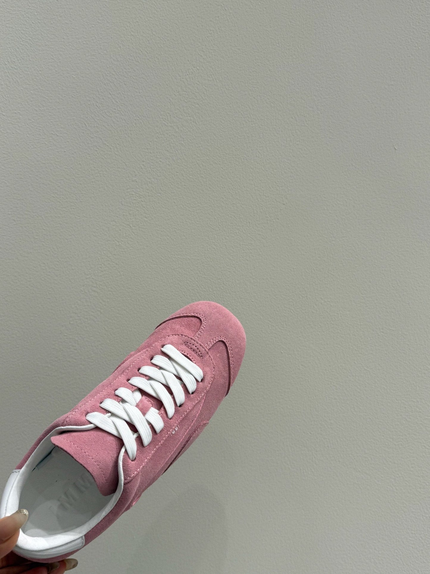 LACE-UP SNEAKER IN PINK SUEDE - 35