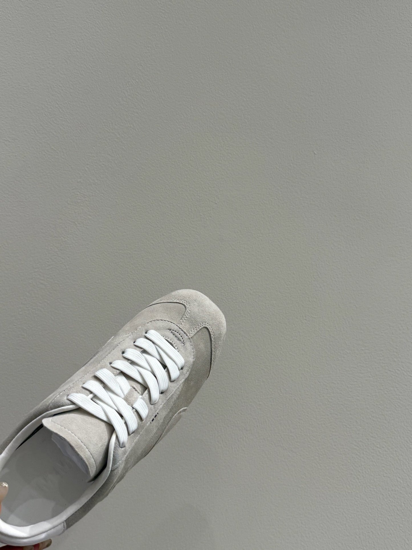 LACE-UP SNEAKER IN BEIGE SUEDE - 35