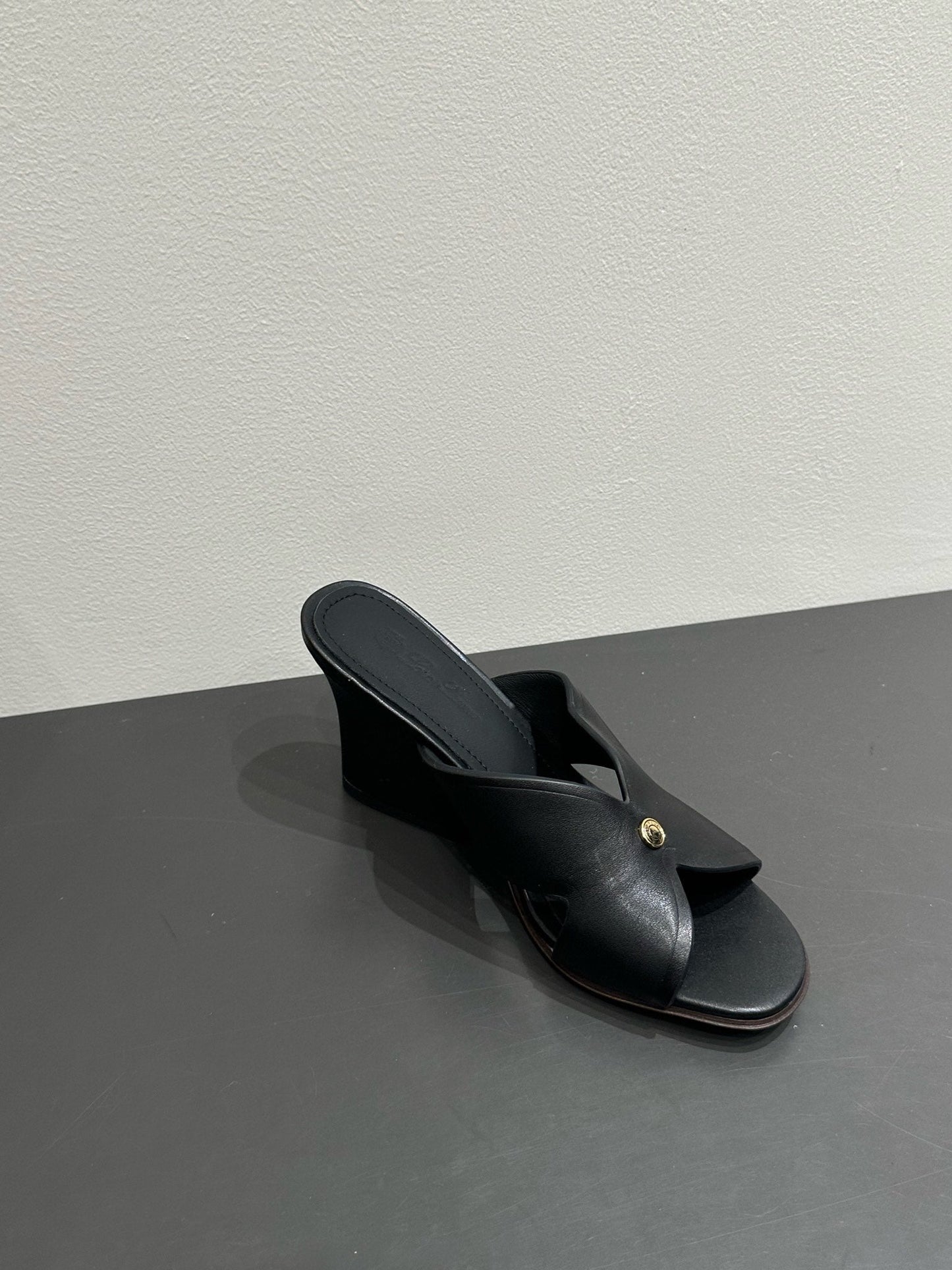 LP HIGH HEELS 25S IN BLACK LAMBSKIN - 35