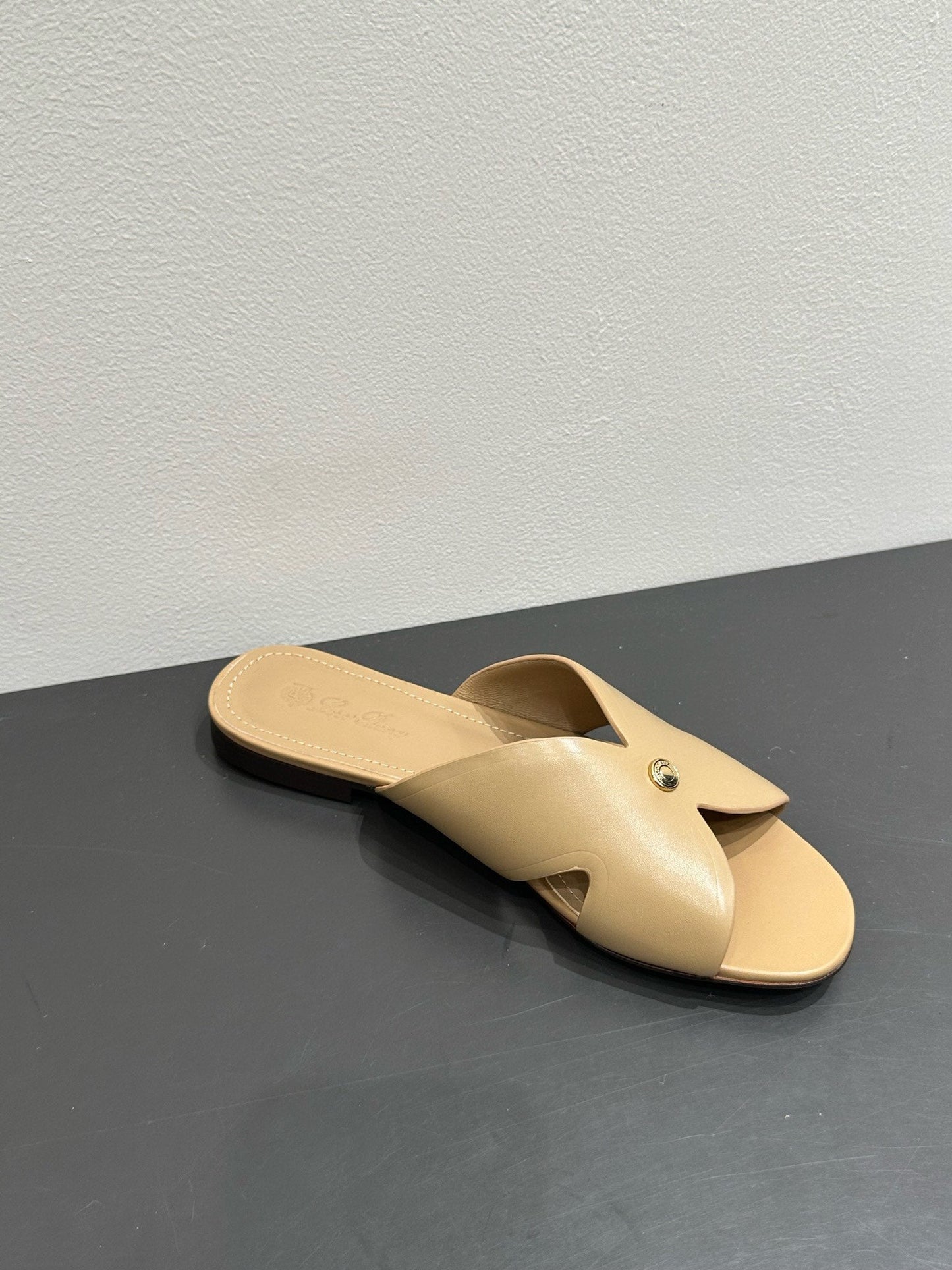 LP SANDALS 25S IN WARM BEIGE LAMBSKIN - 35