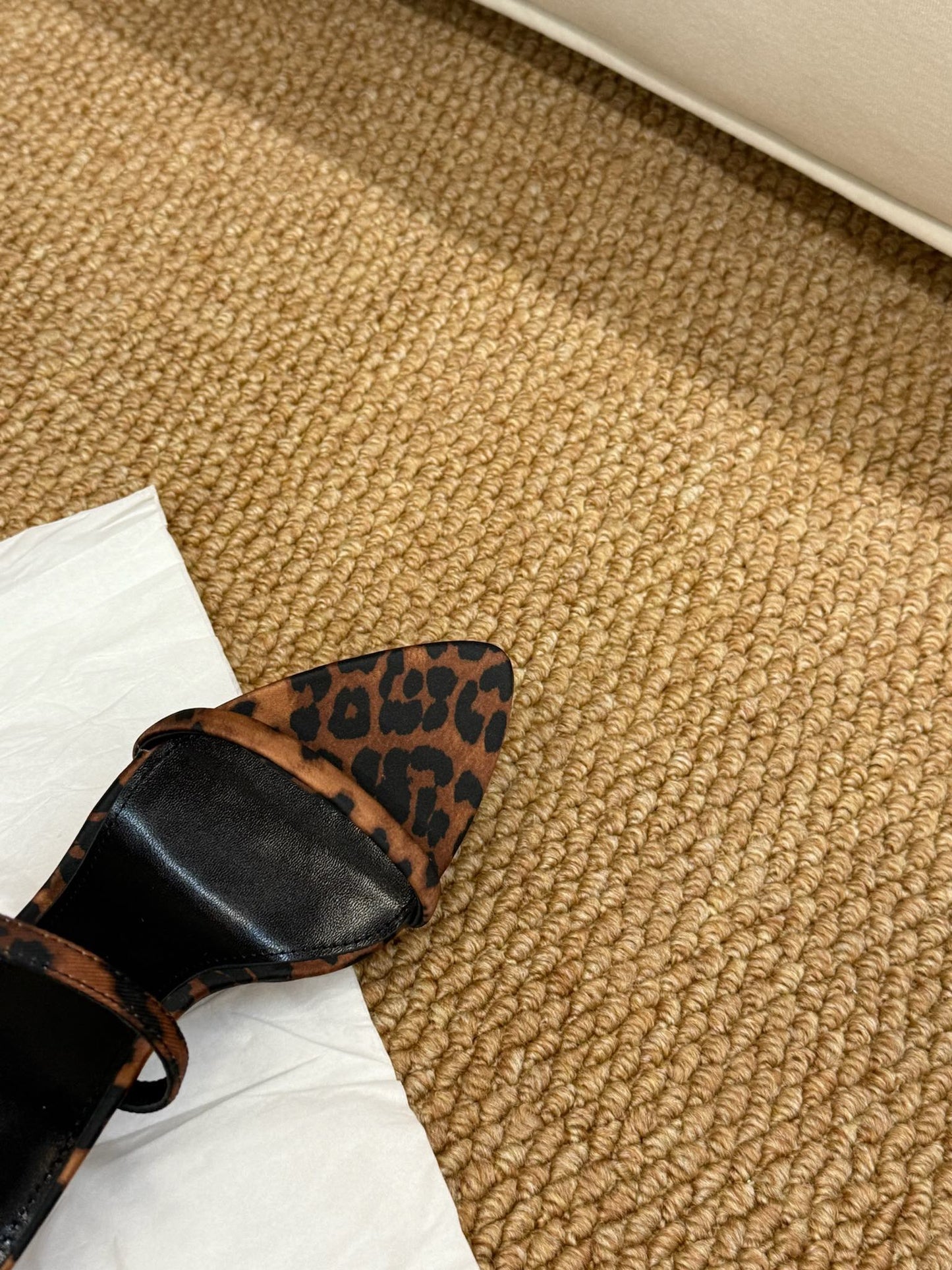 YSL HIGH HEEL SANDALS 25S IN LEOPARD PRINT LAMBSKIN - 35