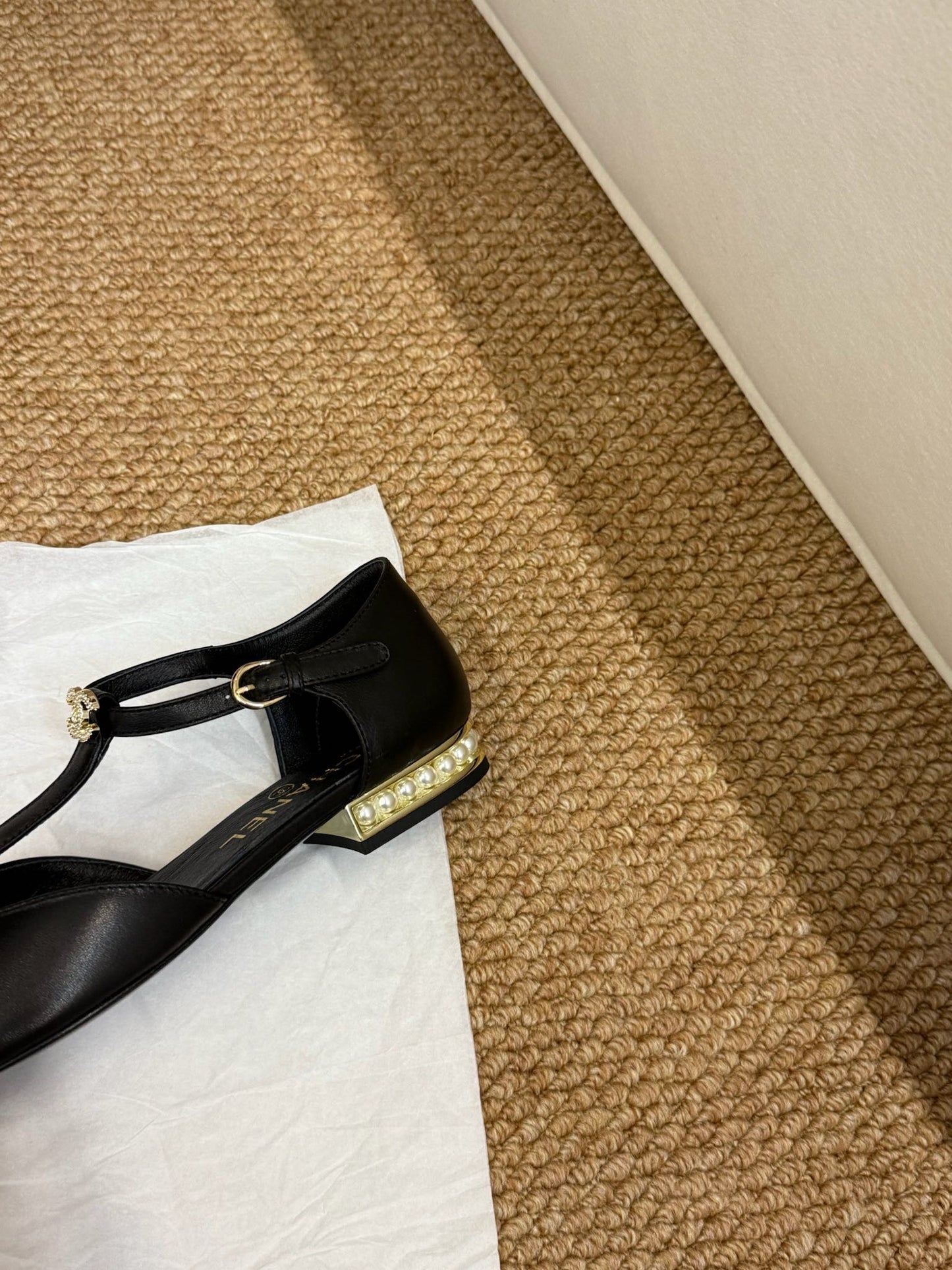 CHANEL 26S SLINGBACK SHOES IN BLACK CALFSKIN AND SUEDE GOLD HARDWARE