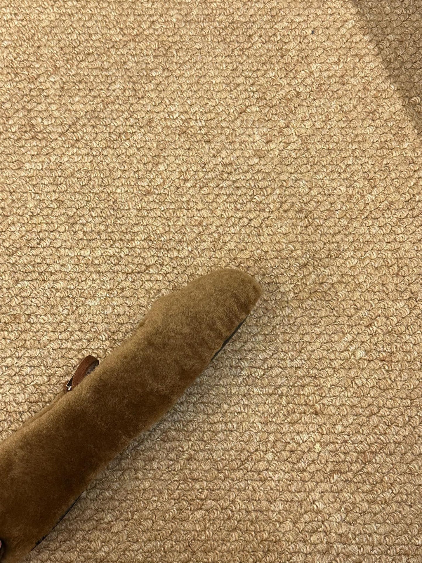 PRADA 26S SHEARLING BALLET FLATS IN BROWN