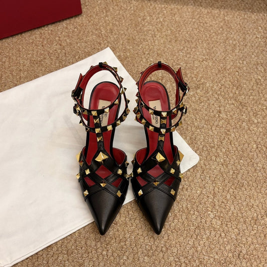 КАБЛУКИ VALENTINO 26S OCKSTUD З ЧОРНОЇ ТЕЛЯЧОЇ ШКІРИ