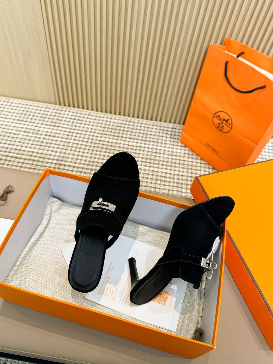 HEDEN MULE 80 BLACK SUEDE - 35