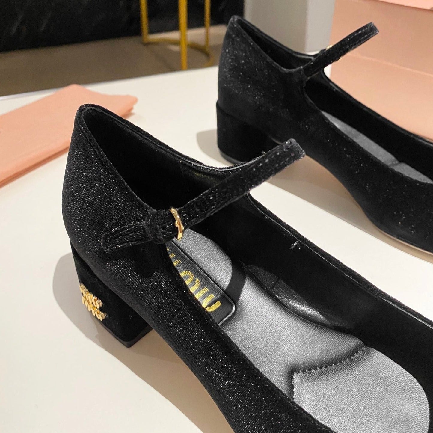 MARY JANE SHOES CLASSIC BLACK SUEDE - 35