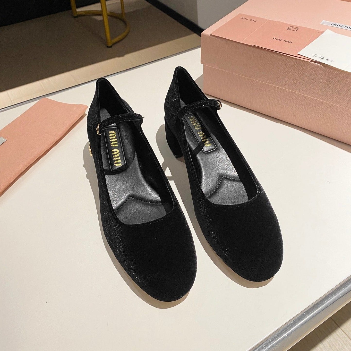 MARY JANE SHOES CLASSIC BLACK SUEDE - 35