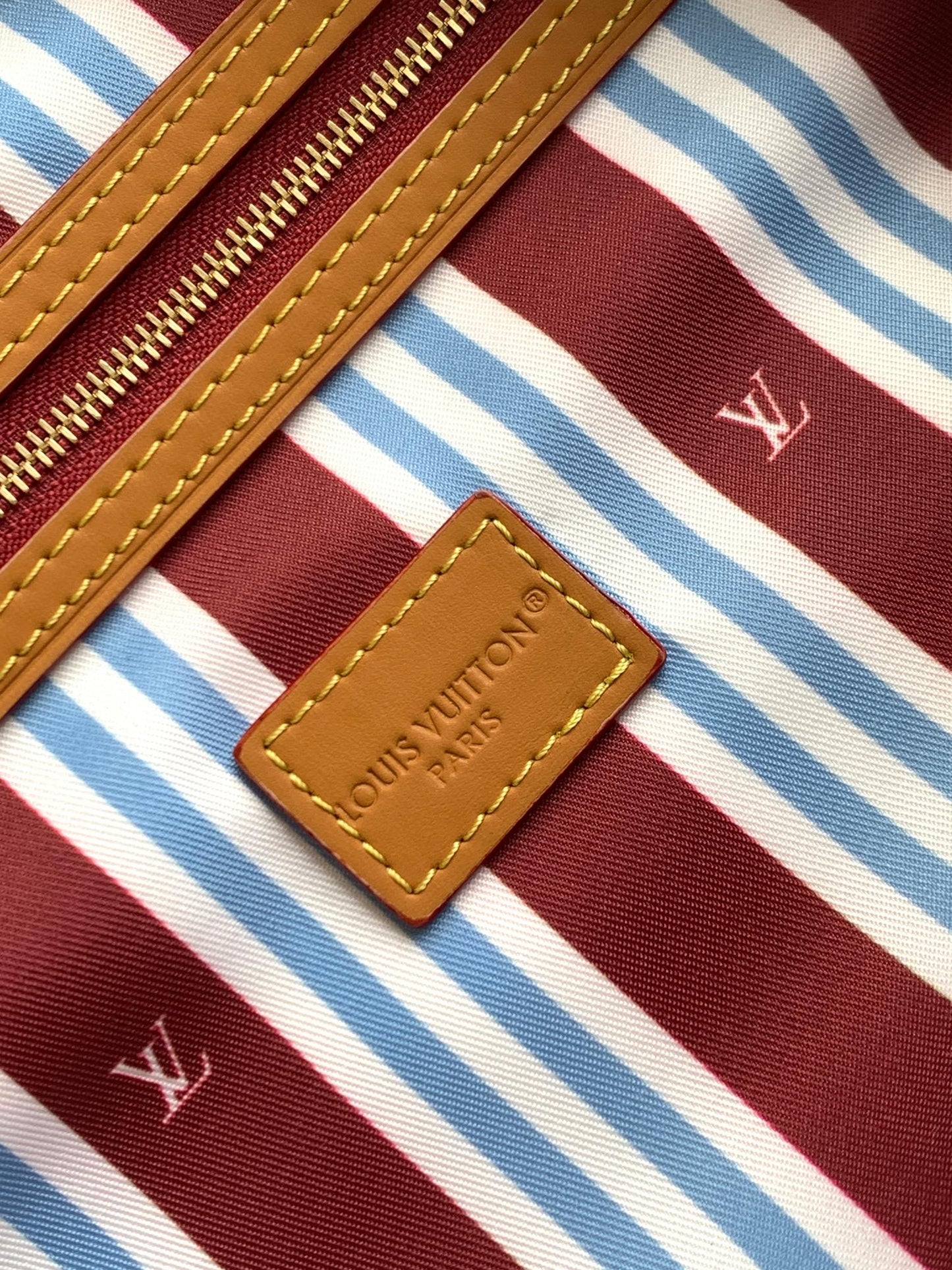 LV 25S KEEPALL BANDOULIÈRE BAG 45 IN WHITE MONOGRAM HERITAGE CALFSKIN