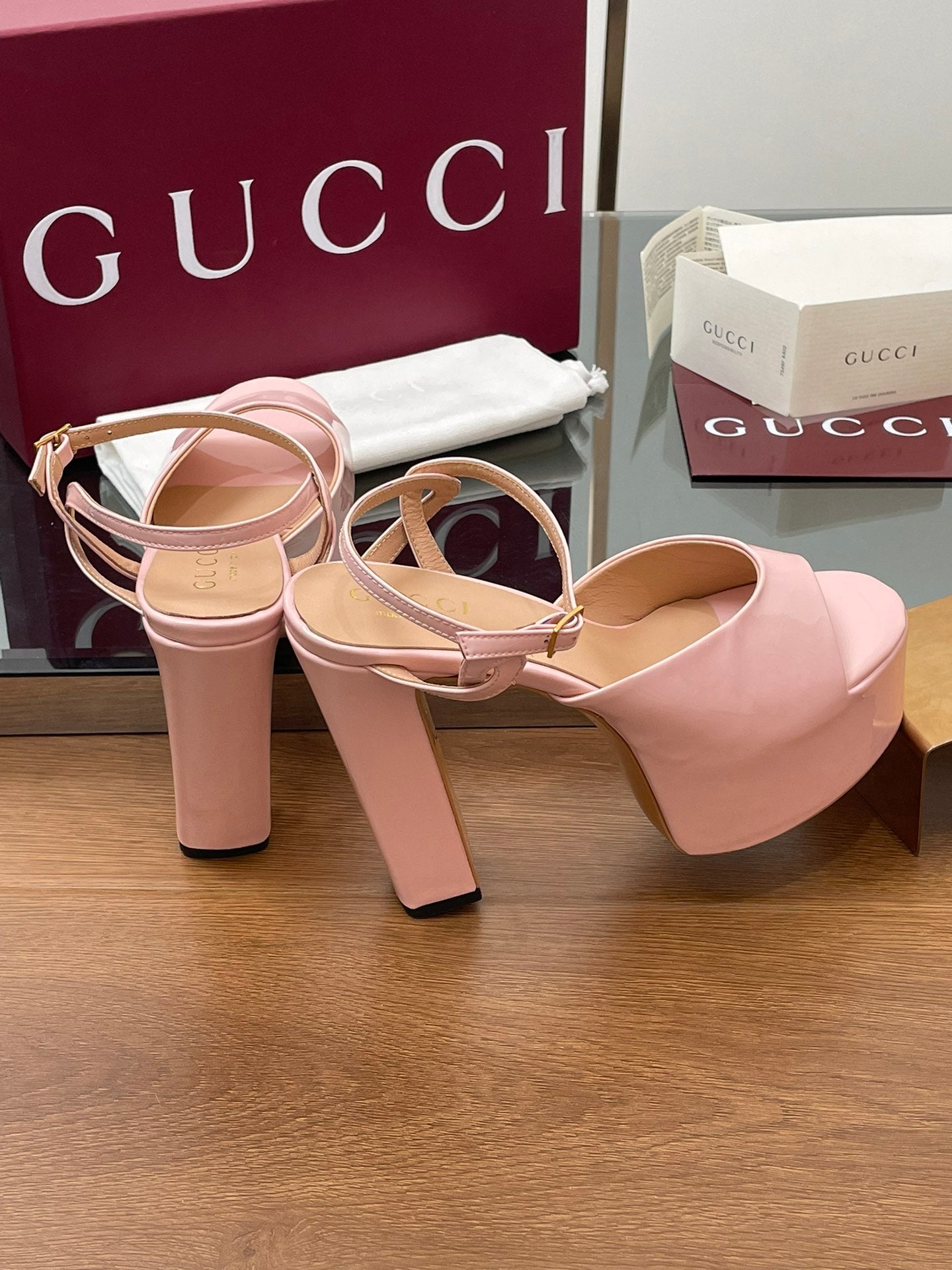 HIGH HEEL SANDALS 13 CM IN LIGHT PINK LAMBSKIN - 35