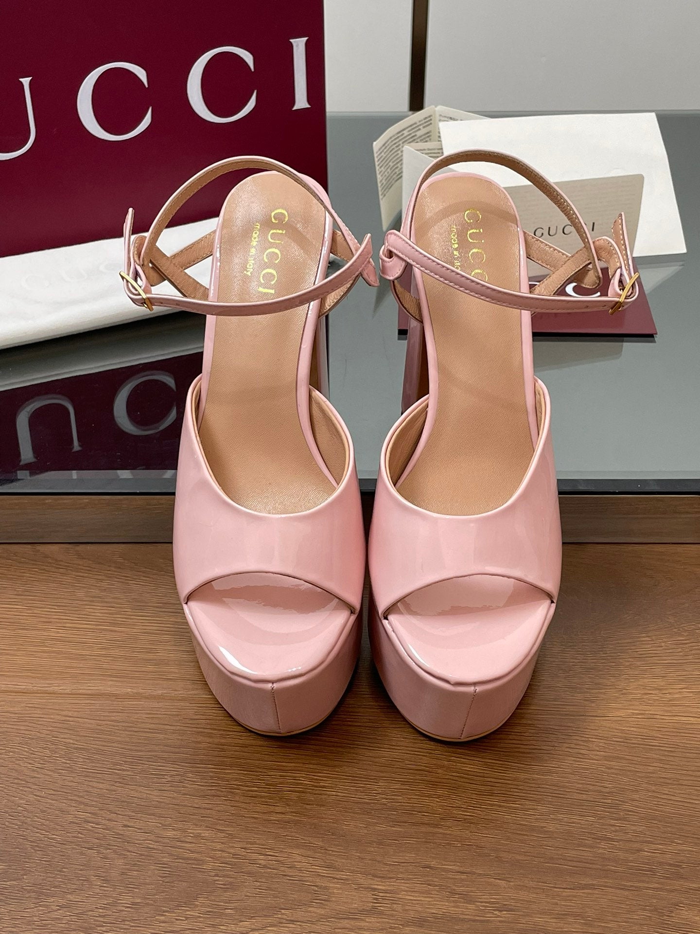 HIGH HEEL SANDALS 13 CM IN LIGHT PINK LAMBSKIN - 35