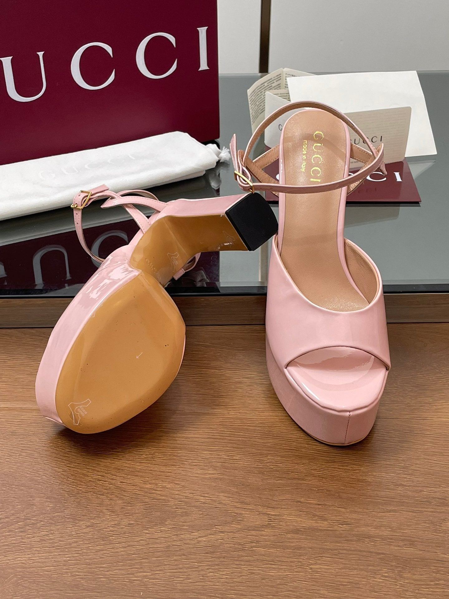 HIGH HEEL SANDALS 13 CM IN LIGHT PINK LAMBSKIN - 35