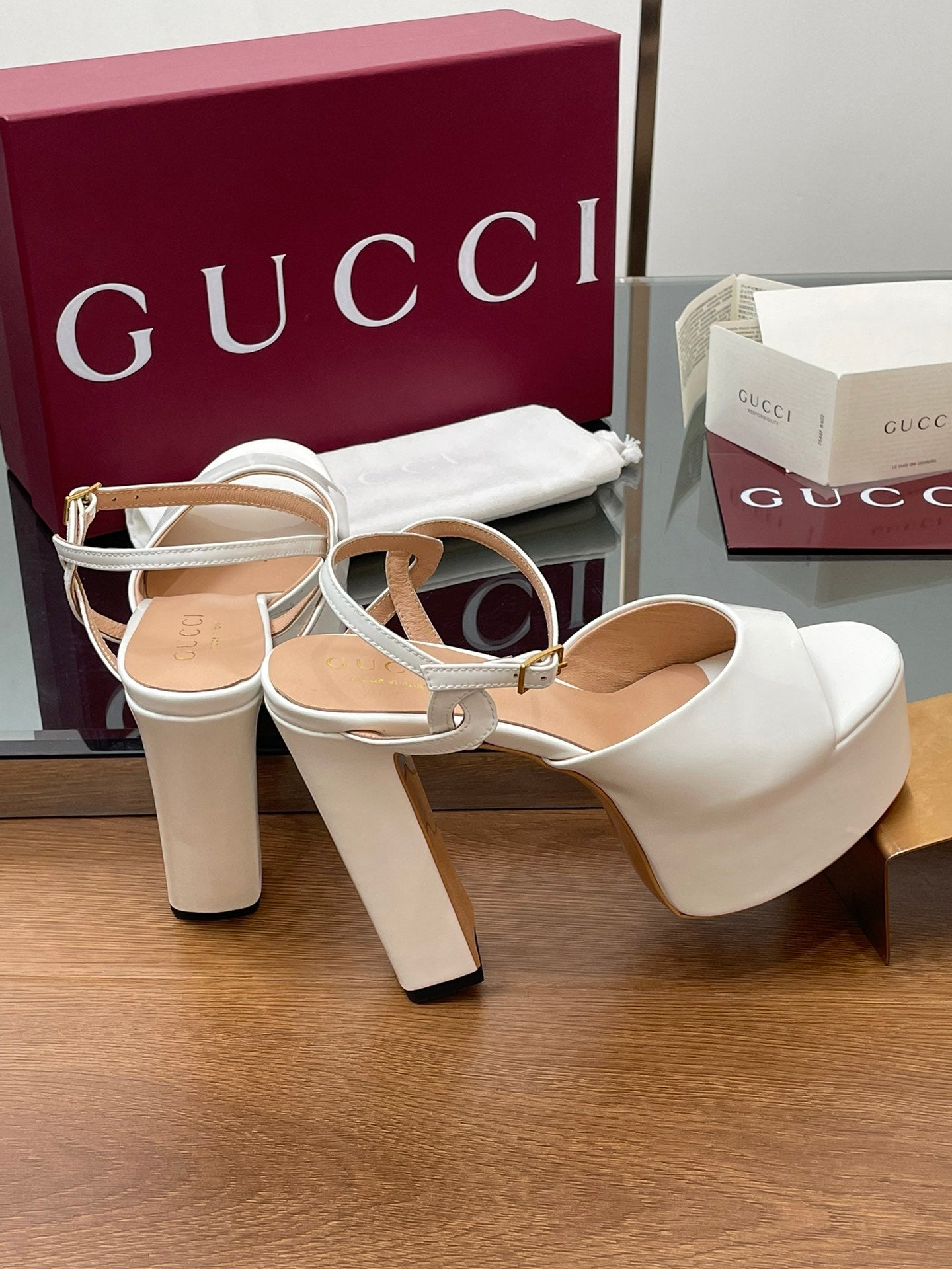 HIGH HEEL SANDALS 13 CM IN WHITE LAMBSKIN - 35
