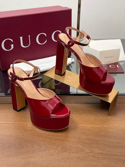 HIGH HEEL SANDALS 13 CM IN RED LAMBSKIN - 35