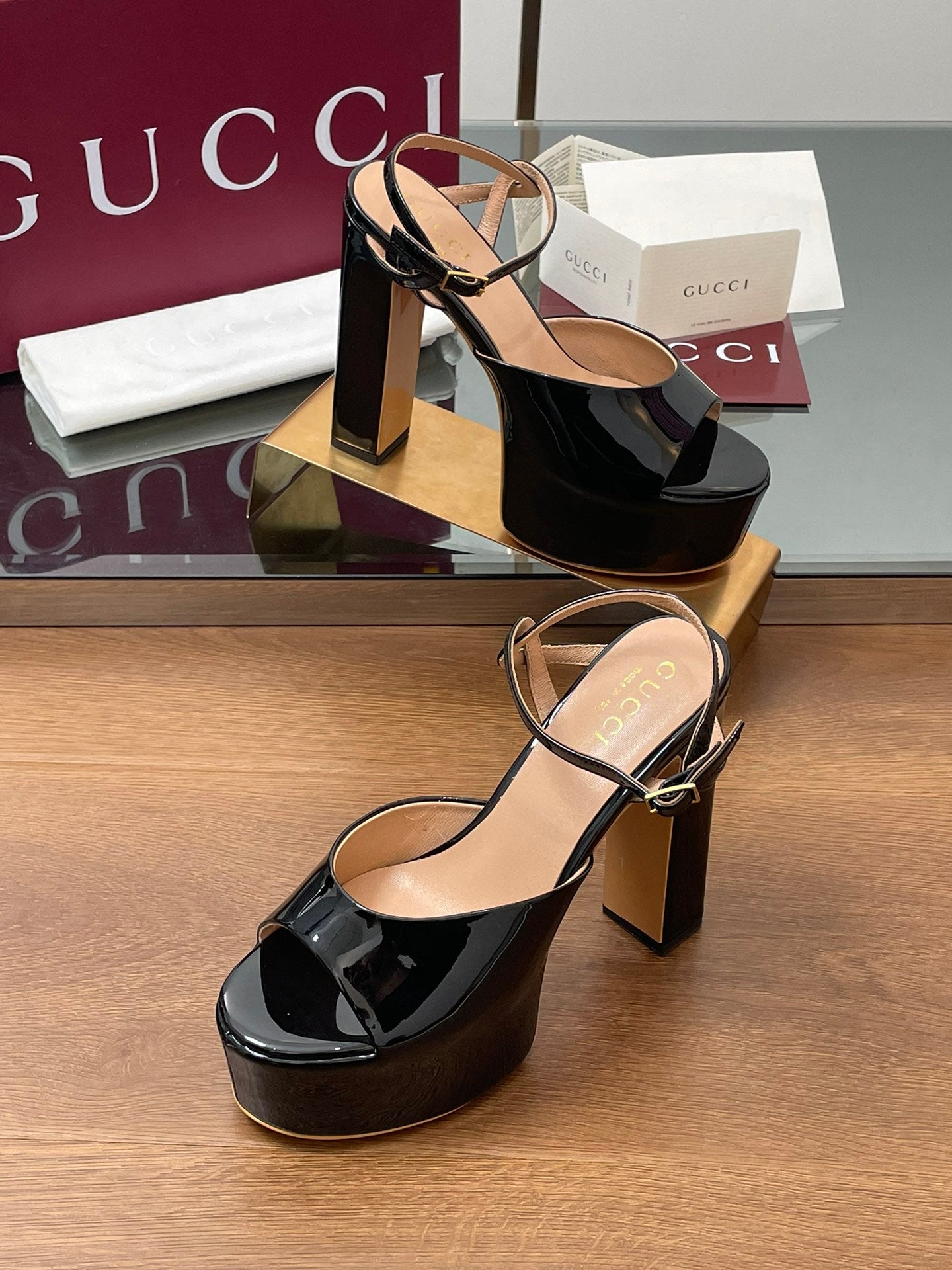 HIGH HEEL SANDALS 13 CM IN BLACK LAMBSKIN - 35