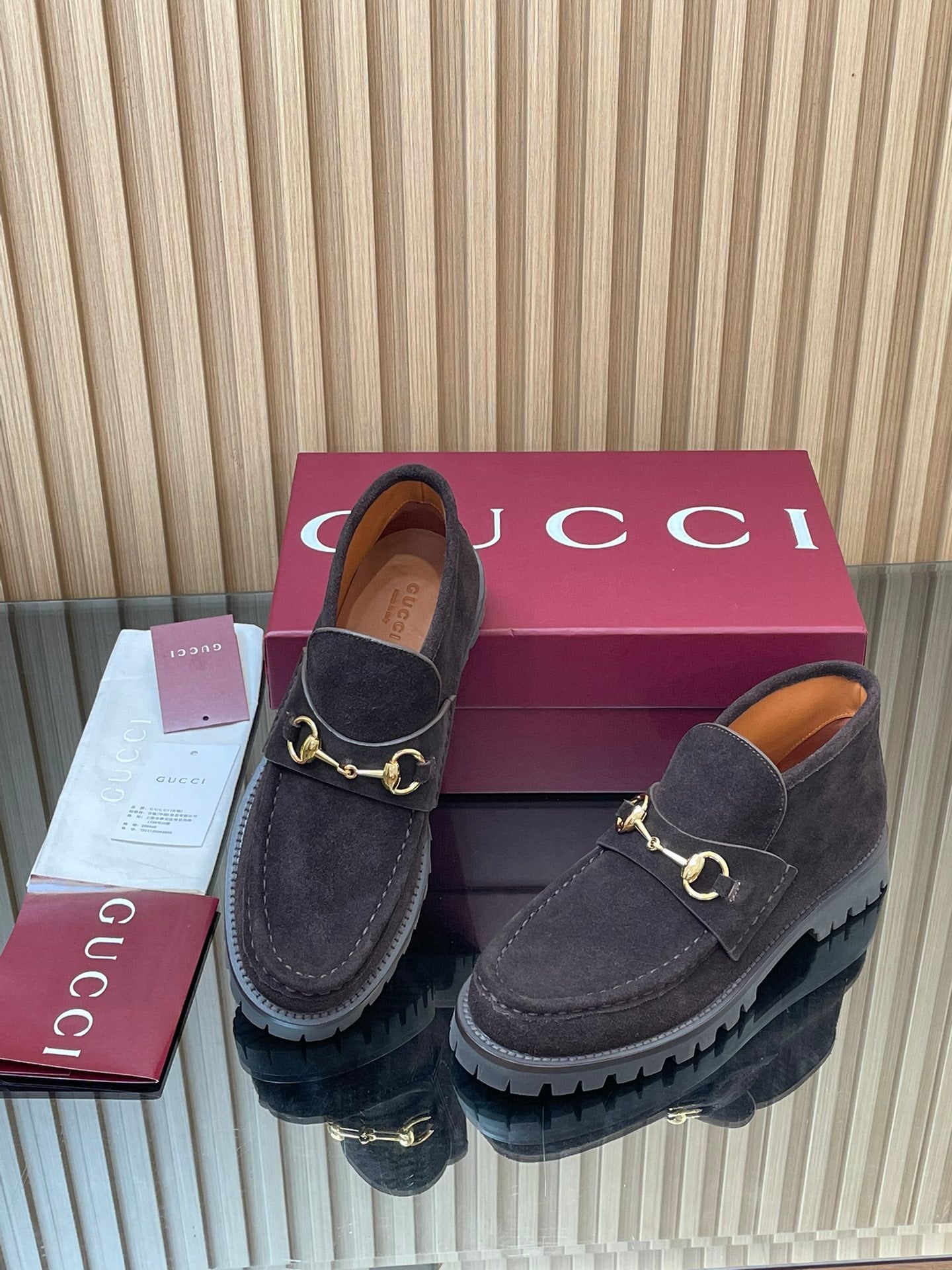 GG HORSEBIT LOAFERS IN DARK PURPLE SUEDE - 35