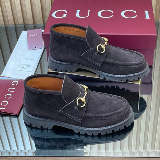 GG HORSEBIT LOAFERS IN DARK PURPLE SUEDE - 35