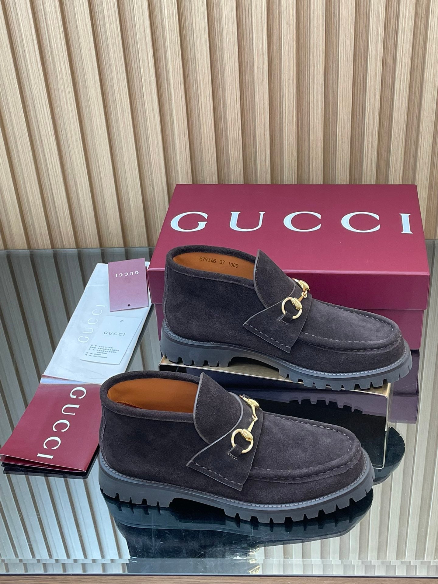 GG HORSEBIT LOAFERS IN DARK PURPLE SUEDE - 35