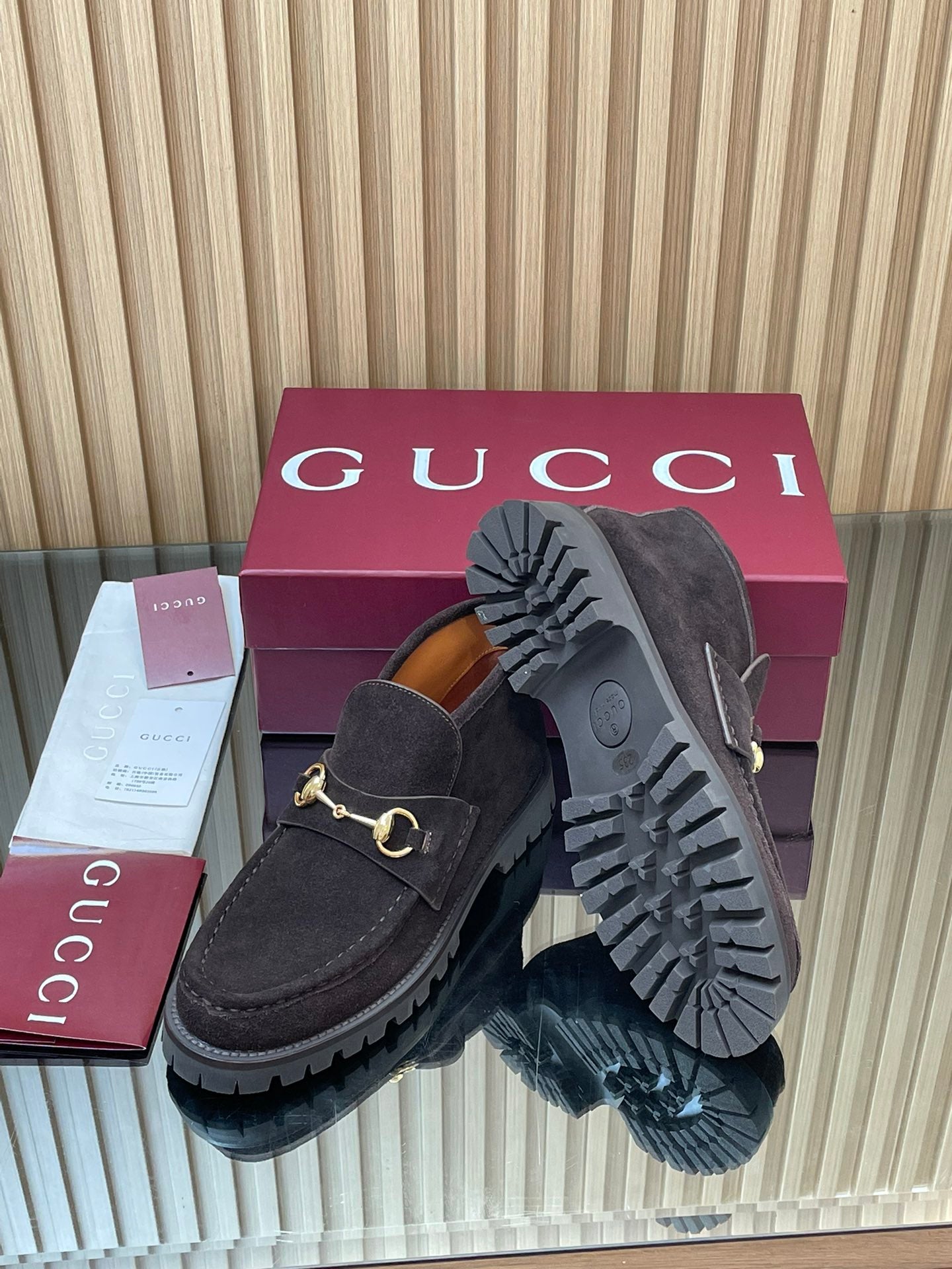 GG HORSEBIT LOAFERS IN DARK PURPLE SUEDE - 35