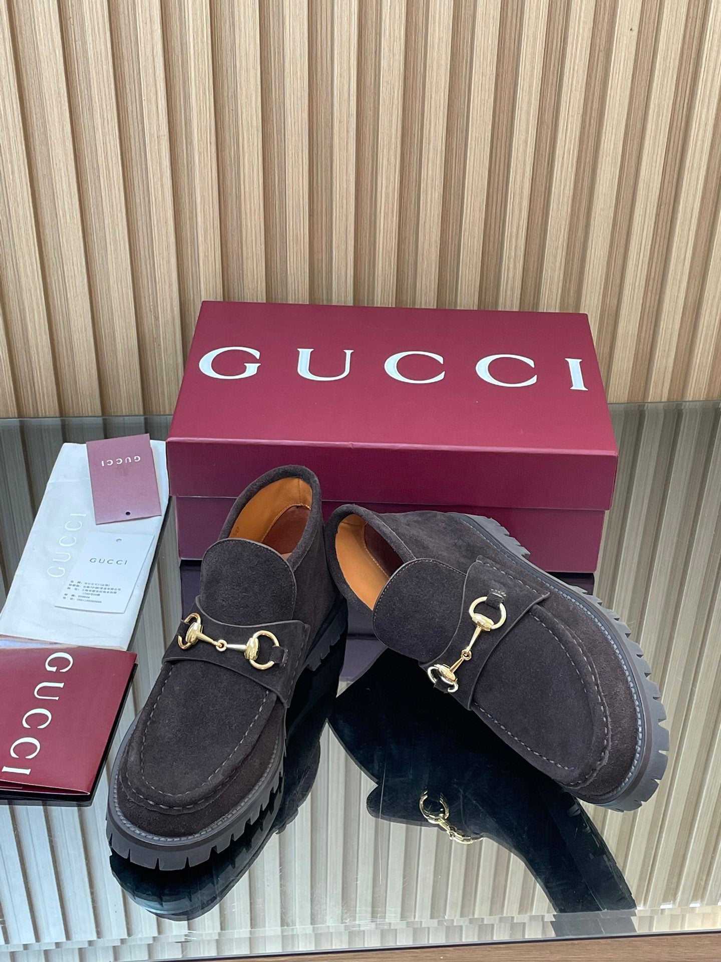 GG HORSEBIT LOAFERS IN DARK PURPLE SUEDE - 35