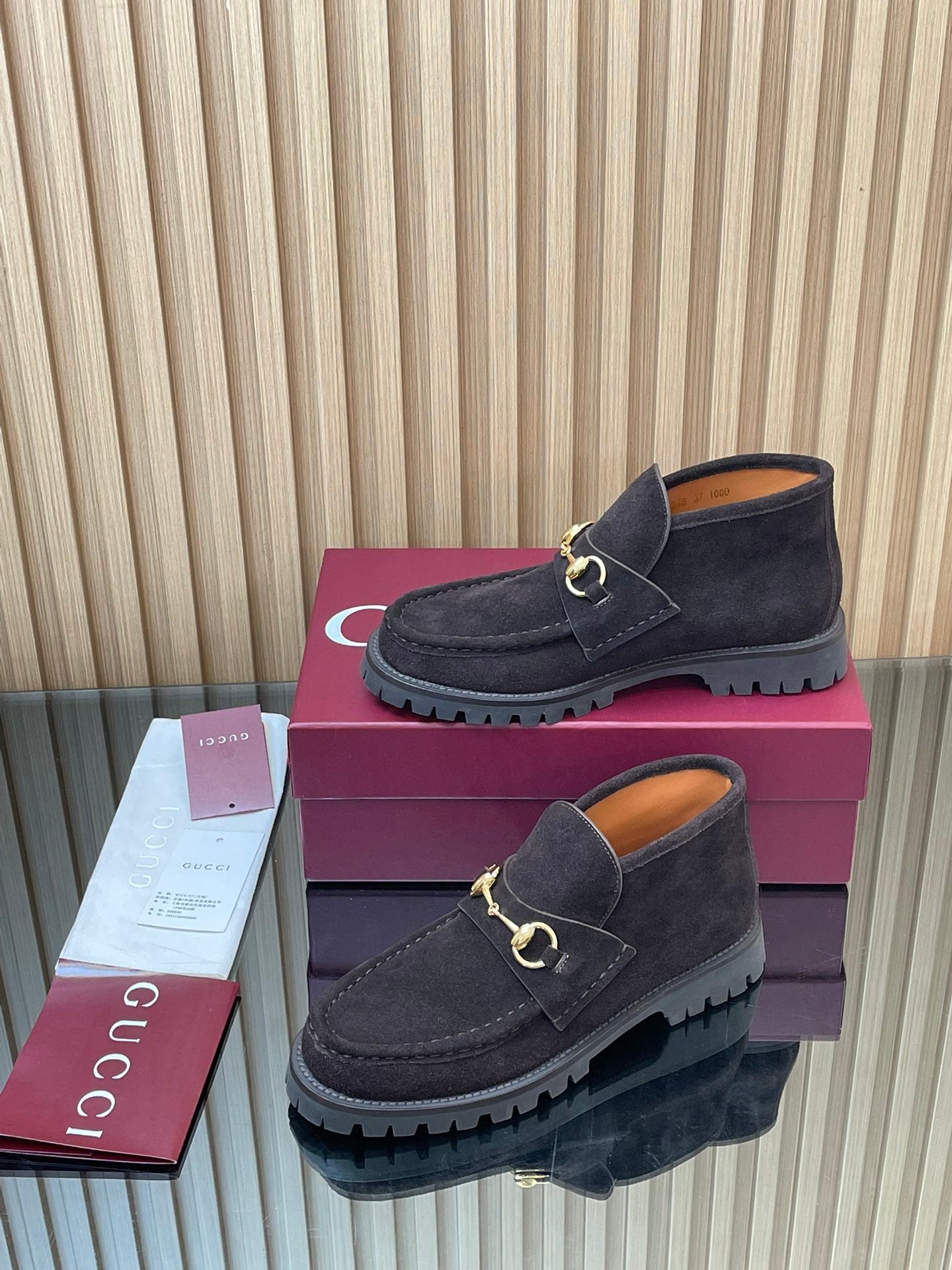 GG HORSEBIT LOAFERS IN DARK PURPLE SUEDE - 35