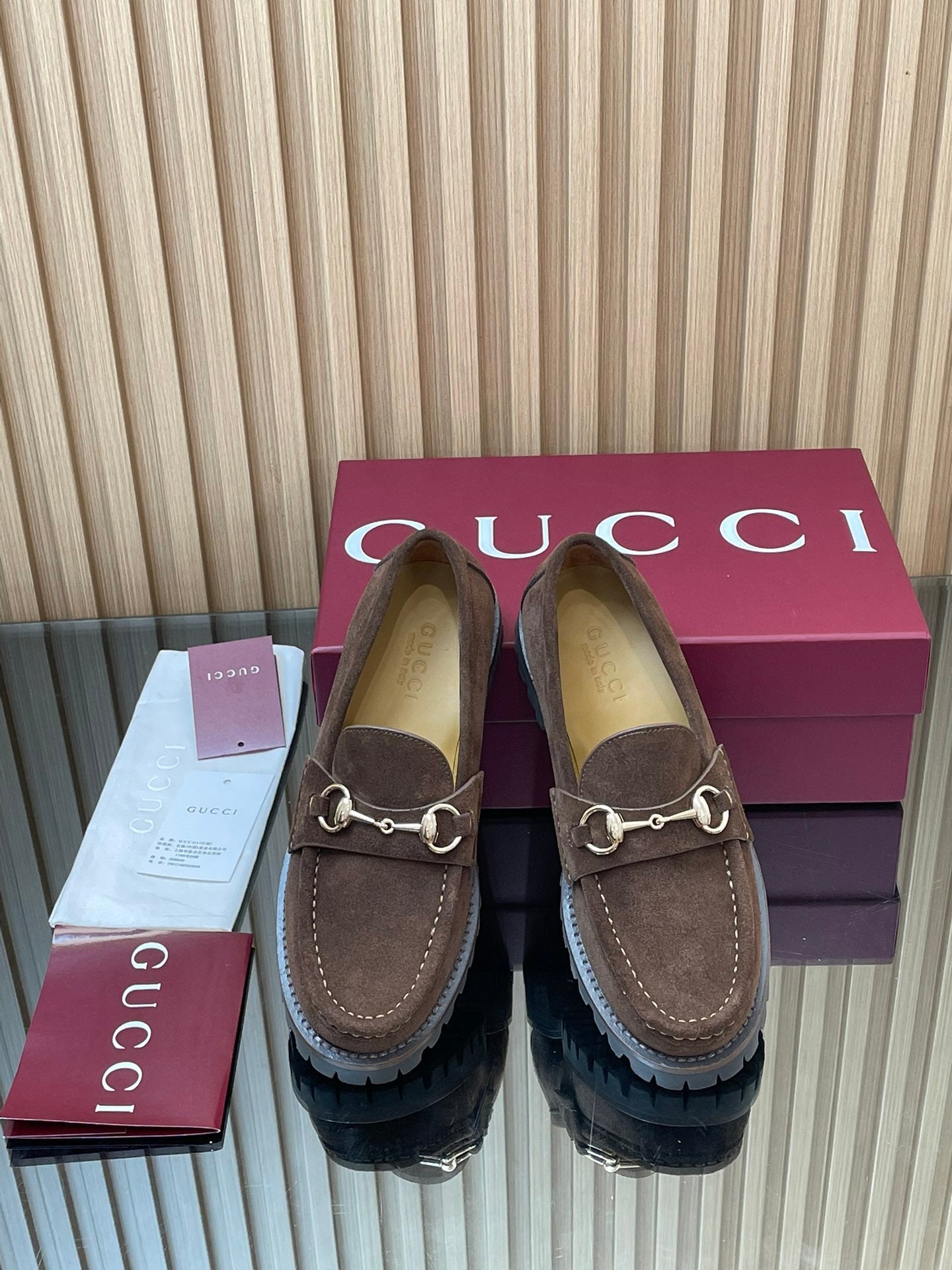 GG WOMEN'S HORSEBIT LOAFERS IN DARK BROWN SUEDE - 35