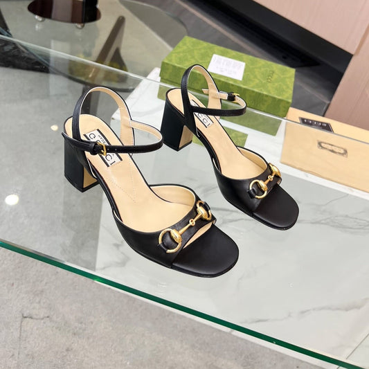 БОСОНІЖКИ GG HIGH HEELS 60 З ЧОРНОЇ ОВЕЧОЇ ШКІРИ - 34