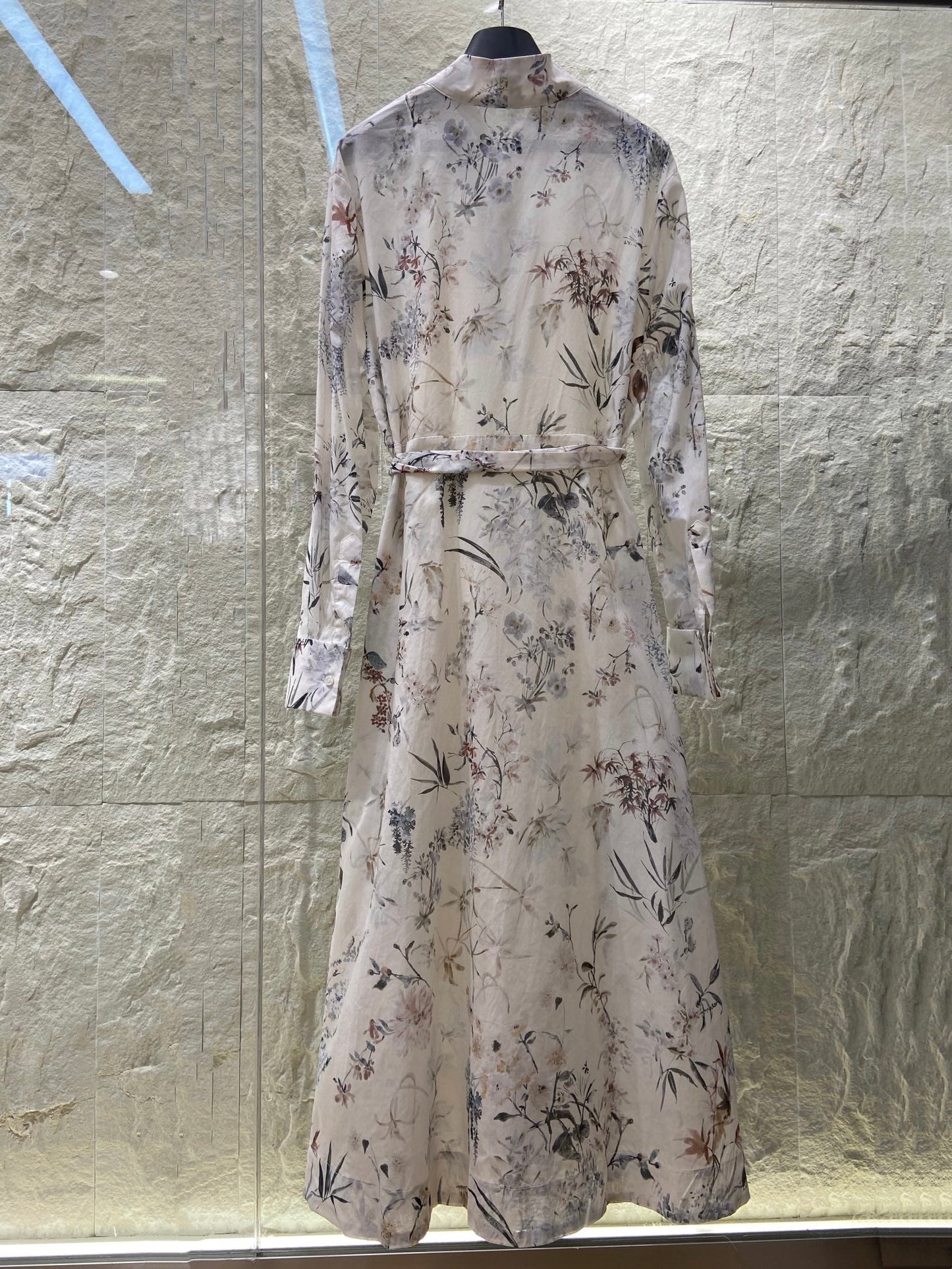 BUTTON DOWN V NECK DRESS 25S IN COTTON 266182