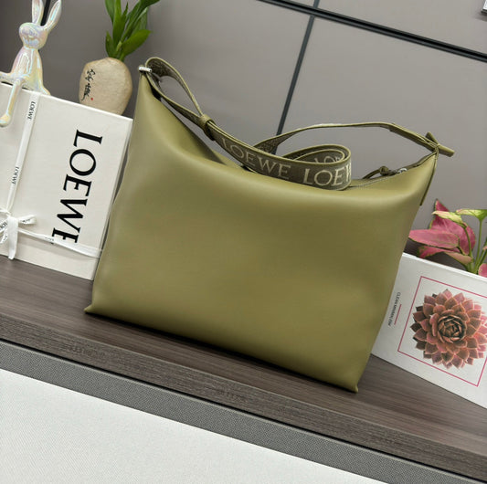 СУМКА CUBI CROSSBODY 44 З ГЛАДКОЇ ТЕЛЯЧОЇ ШКІРИ ТА ЖАККАРДУ КОЛЬОРУ ОЛИВКОВИЙ ЗЕЛЕНИЙ