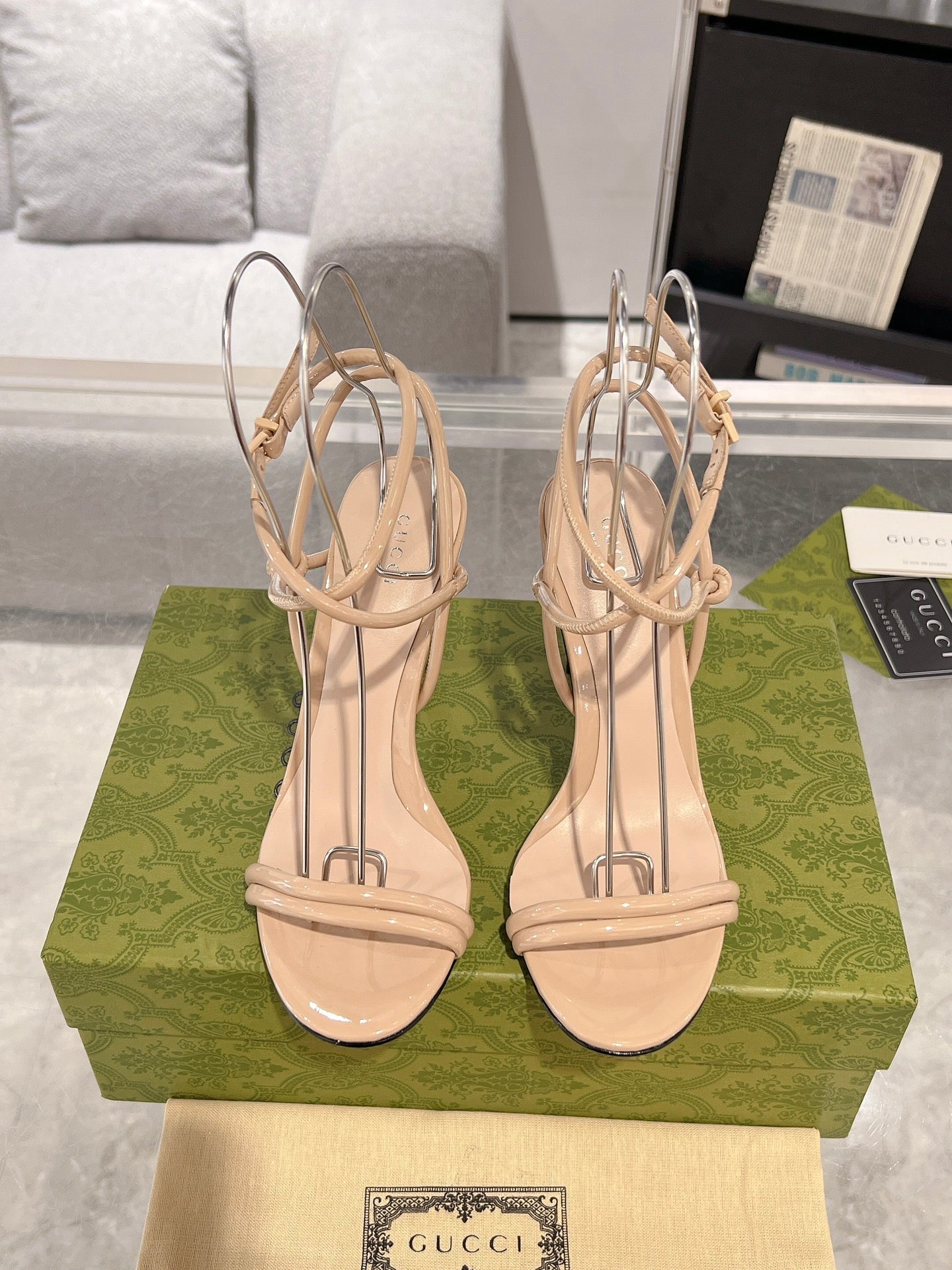 GG 105 STRAPPY SANDAL BEIGE CALFSKIN - 35