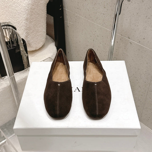 CELINE 26S БАЛЕТКИ З ТЕМНО-КОРИЧНЕВОЇ ЗАМШІ