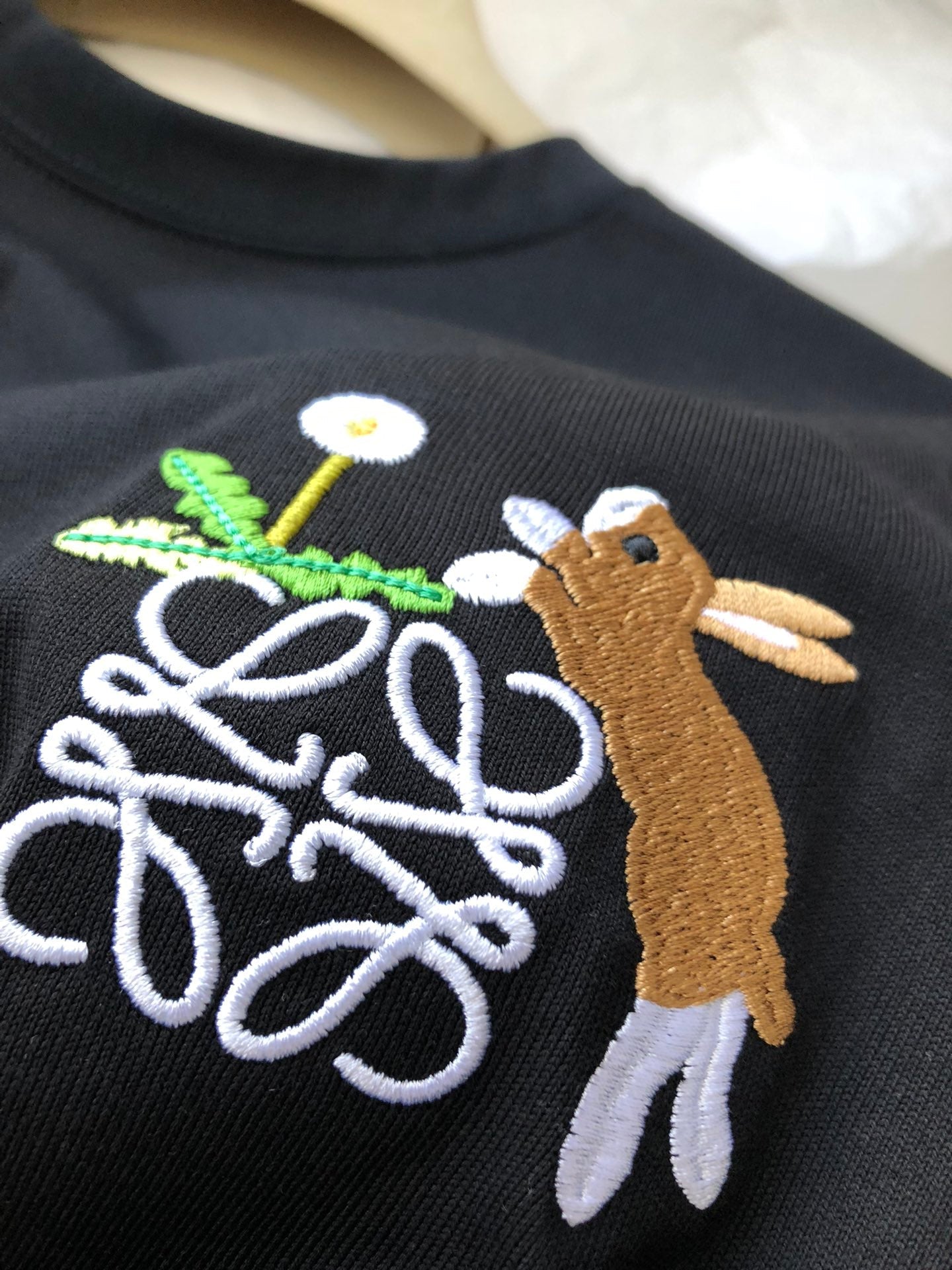 Loewe Rabbit T-shirt Black Cotton