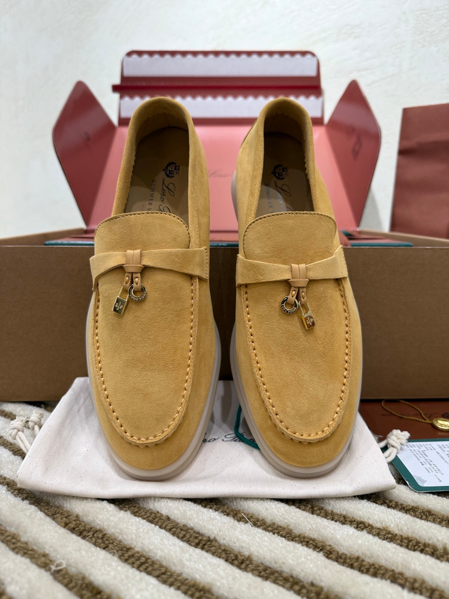 LP LOAFERS 25S IN AMBER YELLOW SUEDE - 35