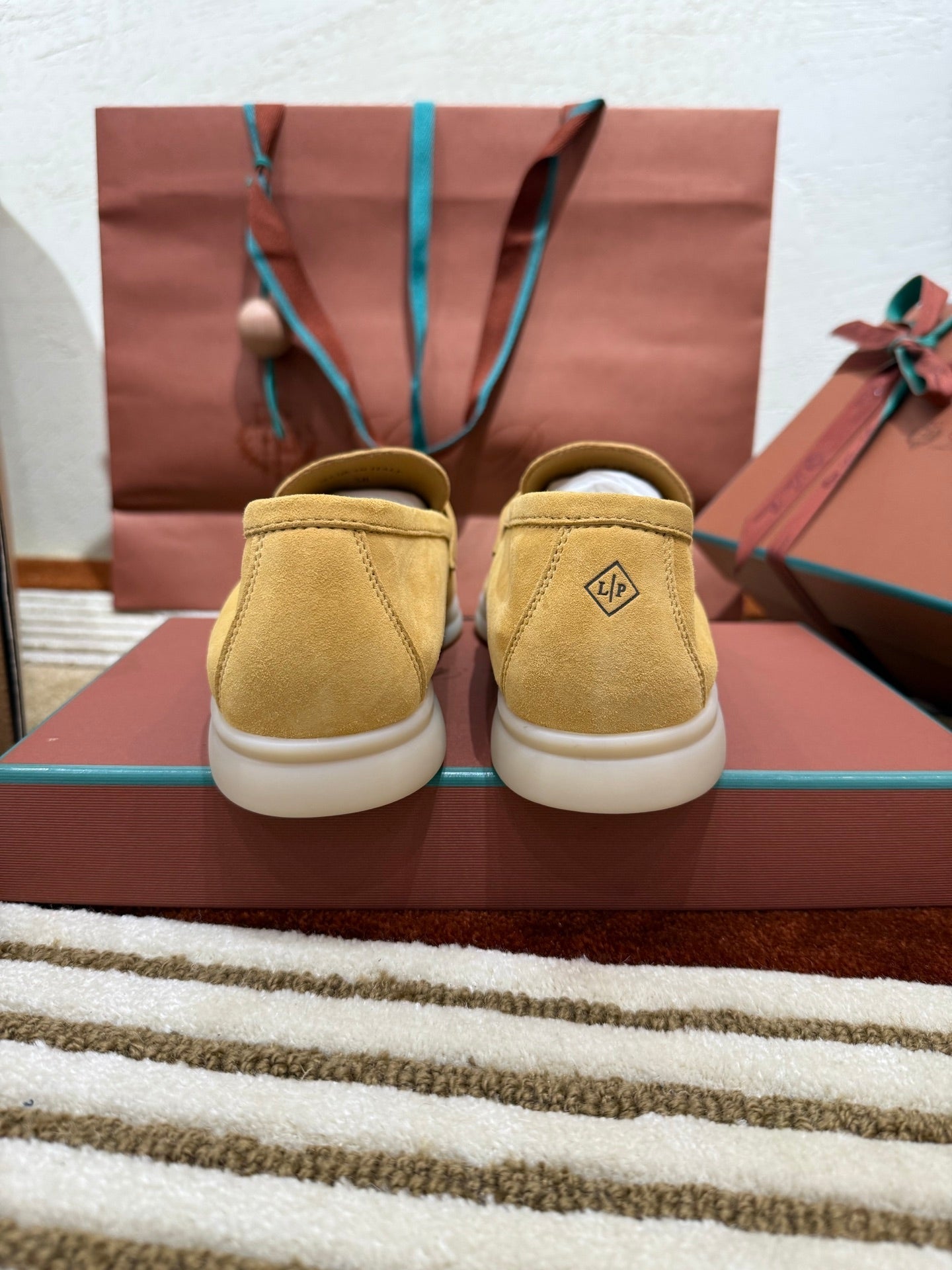 LP LOAFERS 25S IN AMBER YELLOW SUEDE - 35