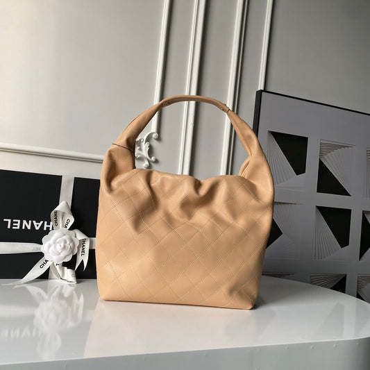 CHANEL 25S СУМКА ХОБО 45 ЗІ ШКІРИ ЯГНЯТИ КОЛЬОРУ ТЕПЛОГО ПІСКУ