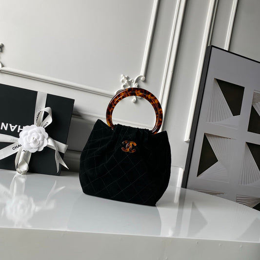 СУМКА CHANEL 26S HAND BAG 24 З ЧОРНОЇ ЗАМШІ