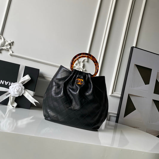 CHANEL 26S СУМКА 32 З ЧОРНОЇ ОВЕЧОЇ ШКІРИ